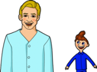 smaidīgs zobārsts un bērns